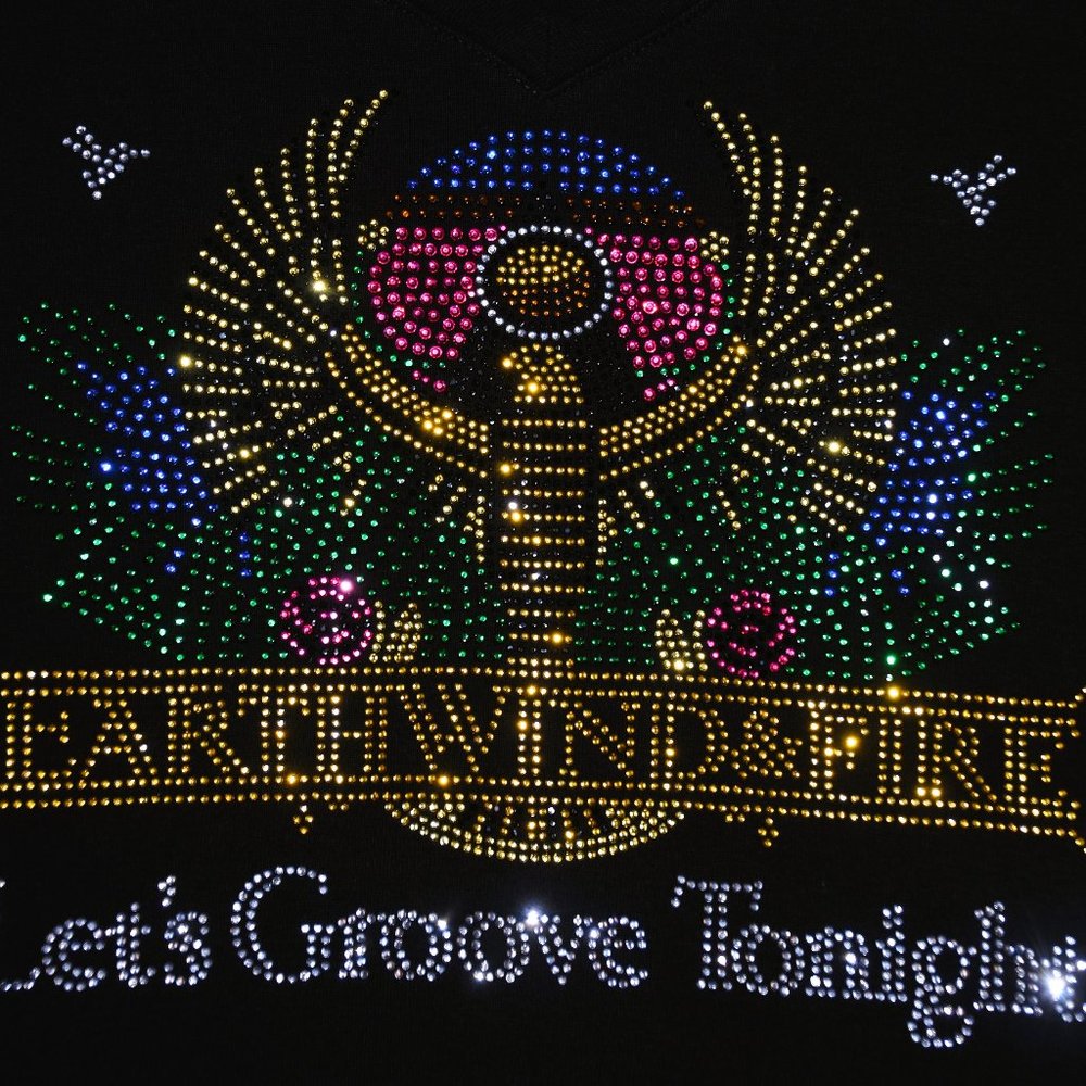 Earth Wind and Fire black Vneck long sleeve shirt XS S M L XL XXL … - Picture 7 of 7